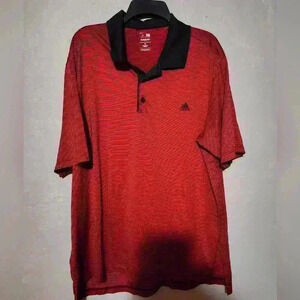 Adidas Climafit Polo Red and black stripes size XL